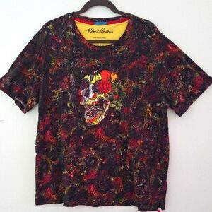 Robert Graham Vibrant Skull Graphic Tee